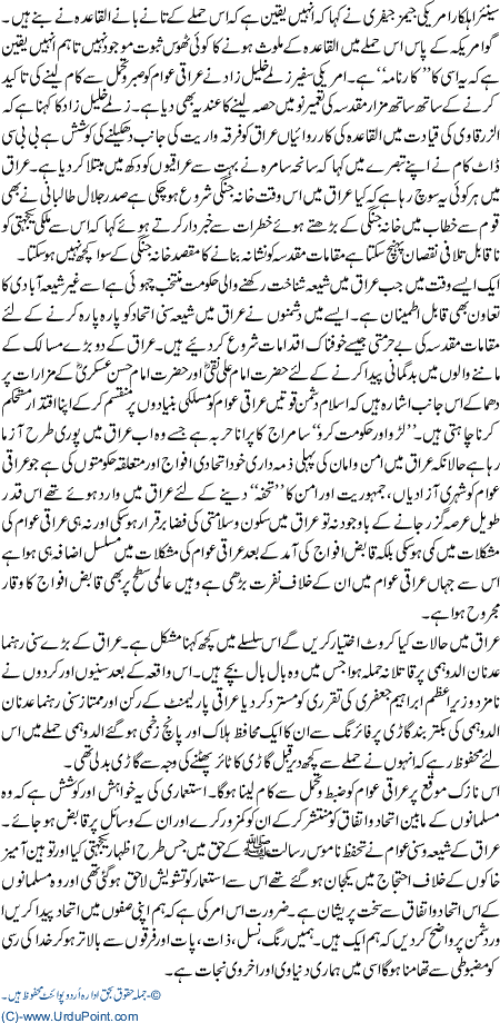 Iraq khana jangji k saye main