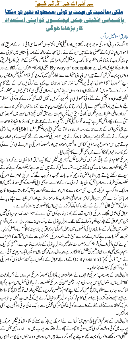 CIA ki dirty Game