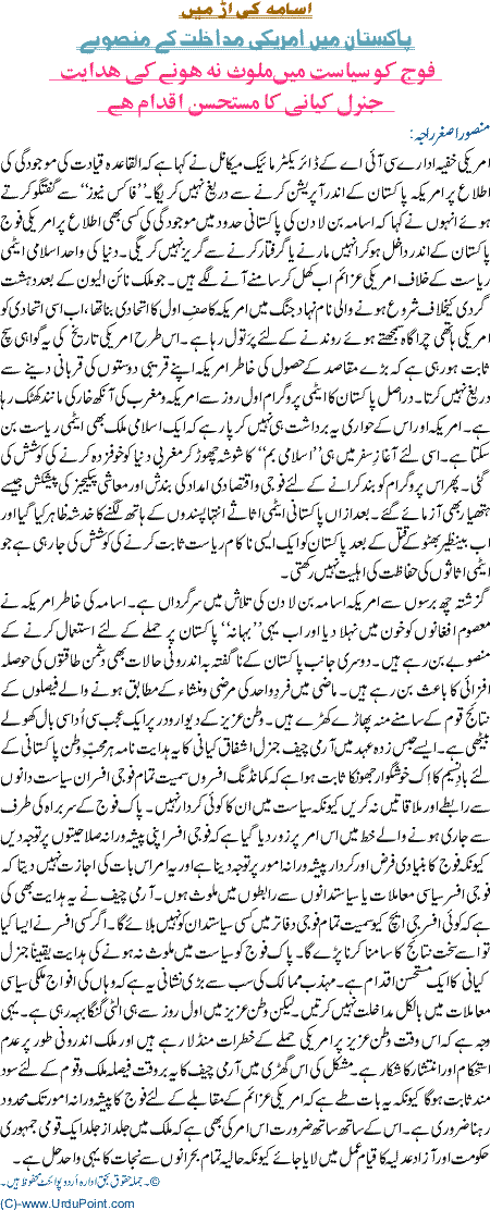 Usama Ki Ad Mein