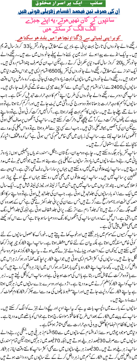 Sanp Aik PurAsraar MakhloQ