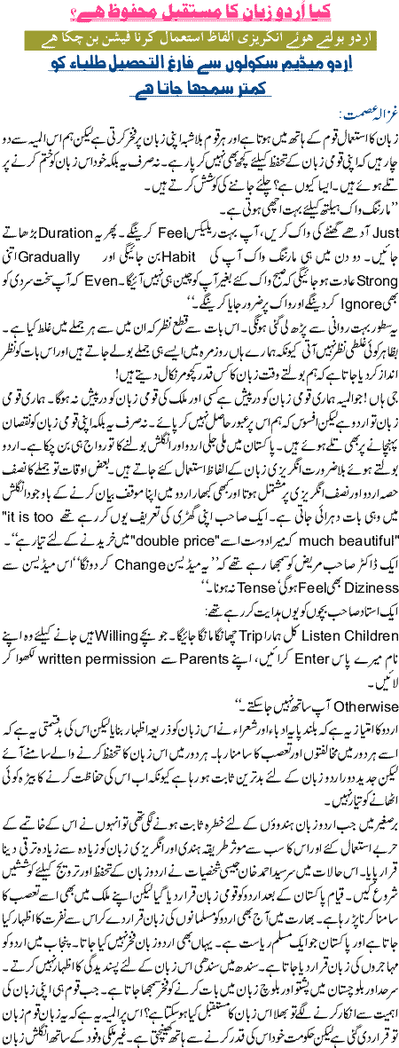 Kiya Urdu Zuban ka Mustaqbil Mehfooz Hai